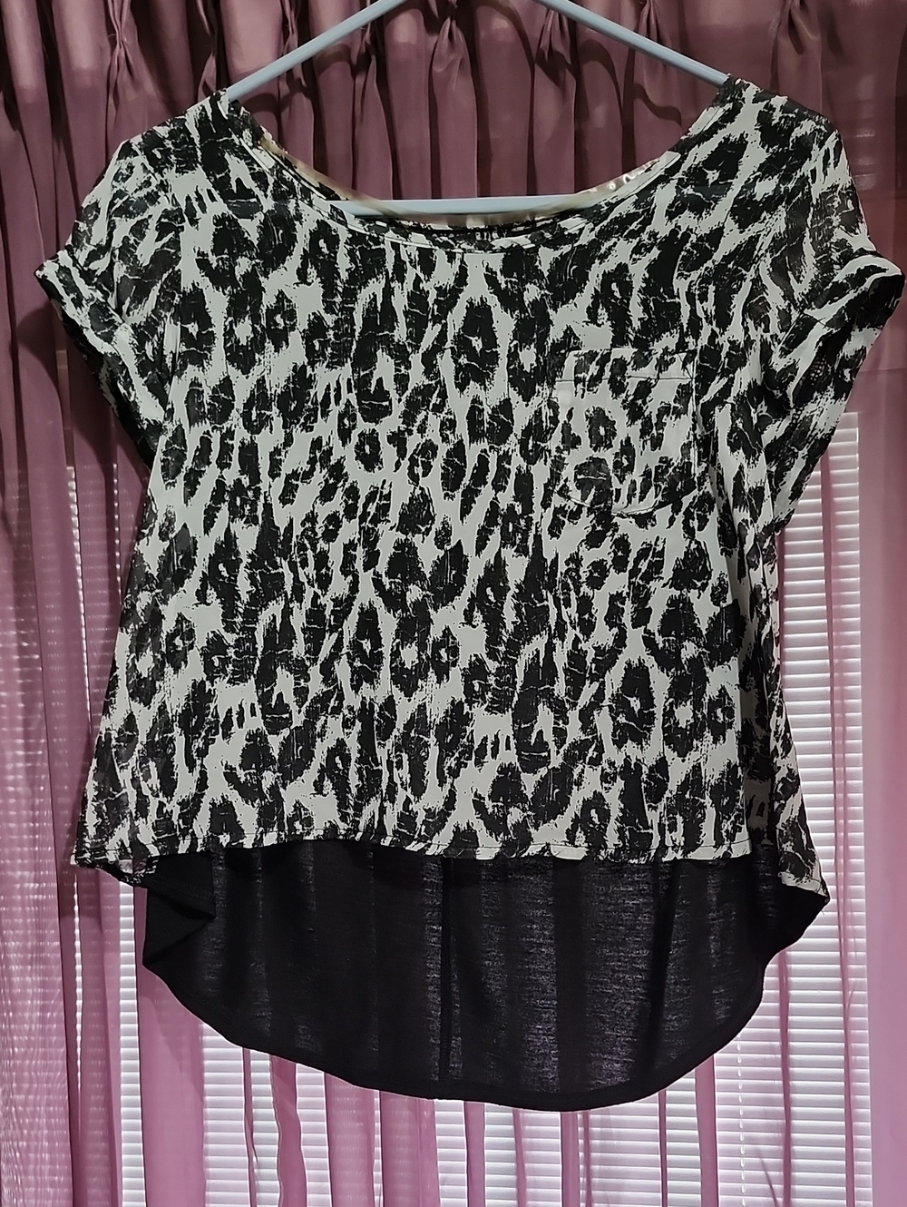 Eye Candy High Low Print Top S